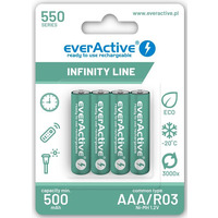 Аккумулятор everActive AAA/HR03 Ni-MH 550mAh BL 4шт