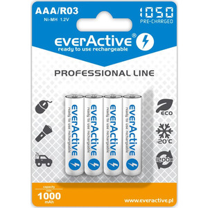 Акумулятор everActive AAA/HR03 Ni-MH 1050mAh BL 4шт