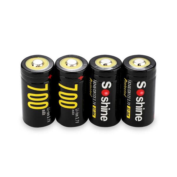 Аккумулятор Soshine Protected CR123A/16340 3.7V 700mAh 1шт