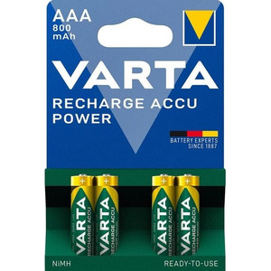 Аккумулятор Varta Recharge Accu AAA/HR03 Ni-MH 800 mAh BL 4шт