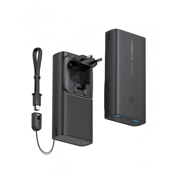 Зовнішній акумулятор (Power Bank) Veger ACE100 10000mAh Black (W1146) (1283126559143)