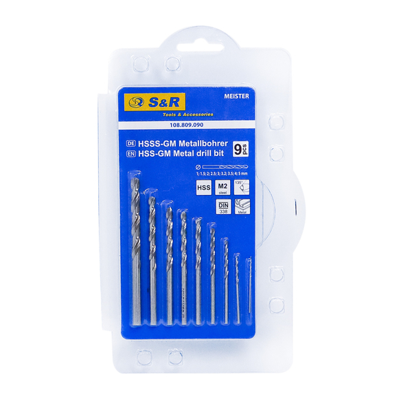 Набір свердл по металу S&amp;R Meister (108809090) 9шт