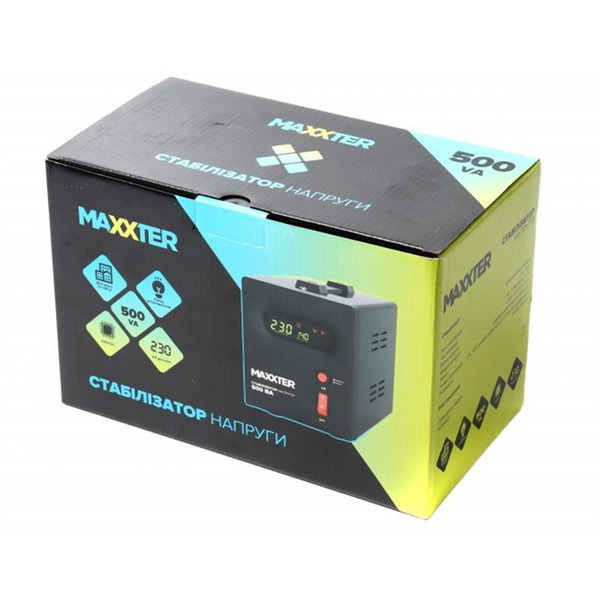 Стабілізатор Maxxter MX-AVR-S500-01 500VA