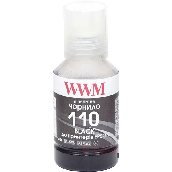 Чернила WWM Epson M1100/M1120 (Black Pigment) (E110BP) 140г