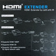 Удлинитель Atcom HDMI - RJ-45 (F/F), до 120 м, Black (14157)