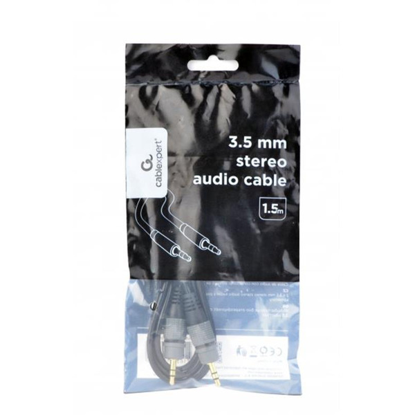 Аудио-кабель Cablexpert 3.5 мм - 3.5 мм (M/M), 1.5 м, черный (CCAP-3535MM-1.5M)