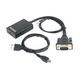 Адаптер Cablexpert HDMI - VGA (F/M), 0.15 м, Black (A-VGA-HDMI-01)