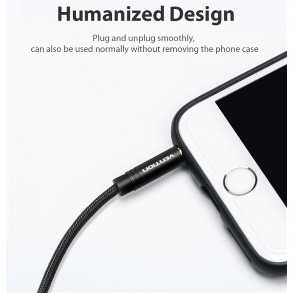 Кабель Vention Audio 3.5 мм - 3.5 мм, M/F, 1 м, чорний (BHBBF)