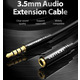 Кабель Vention Audio 3.5 мм - 3.5 мм (М/F), 2 м, черный (VAB-B06-B200-M)