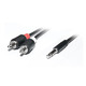Аудио-кабель REAL-EL Audio Pro 3.5 мм - 2xRCA (M/M), 1.8 м, черный (EL123500042)