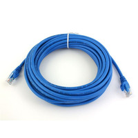 Патч-корд литой, UTP, RJ45, Cat.5e, 15m, синий