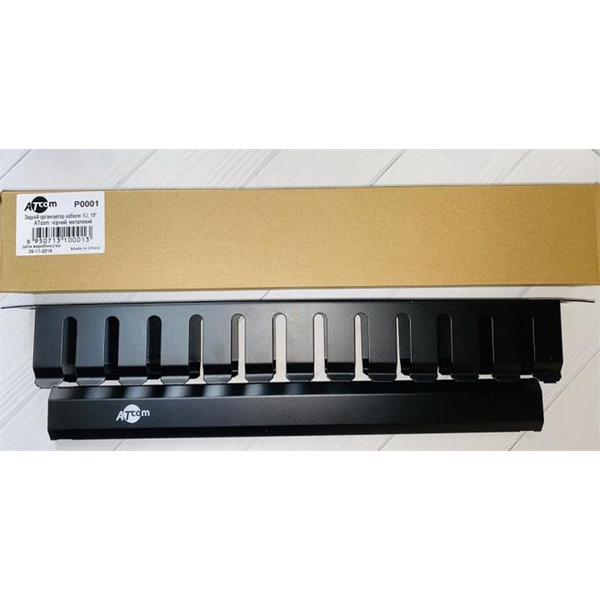 Организатор кабеля ATcom P0001 1U, 19", черный, металлический