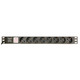 Блок розеток EnerGenie 19" 1U (EG-PDU-014) алюм. корп.,  8 розеток,  16A, 3м, черный, вилка Schuko