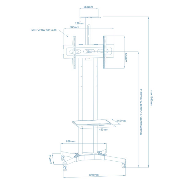 Стійка презентаційна Walfix TVS-6004B