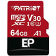 Карта памяти MicroSDXC 64GB UHS-I/U3 Class 10 Patriot EP A1 R90/W80MB/s + SD-adapter (PEF64GEP31MCX)