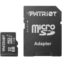 Карта памяти MicroSDHC  32GB UHS-I Class 10 Patriot LX + SD-adapter (PSF32GMCSDHC10)