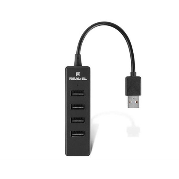 USB-хаб REAL-EL HQ-154 Black