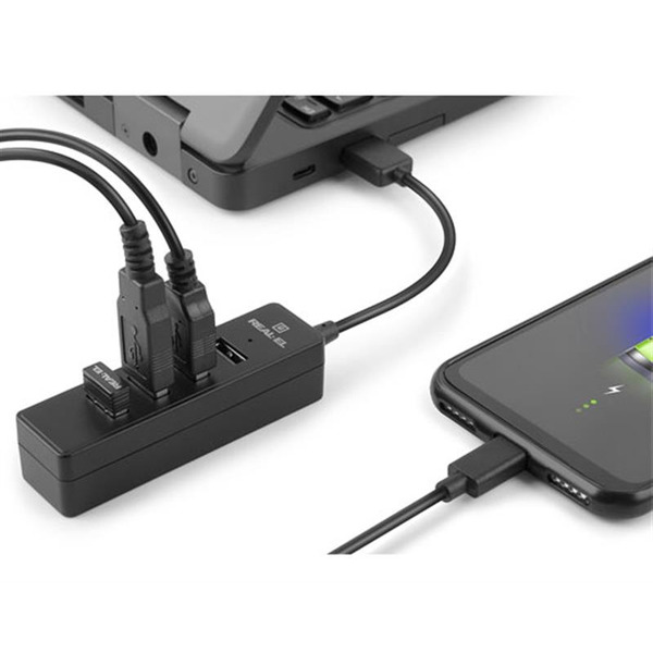 USB-хаб REAL-EL HQ-154 Black