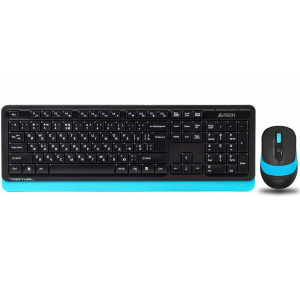 Комплект (клавіатура, миша) бездротовий A4Tech FG1010 Black/Blue
