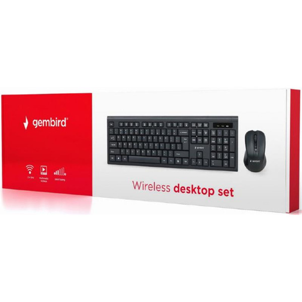 Комплект бездротовий (клавіатура, миша) Gembird KBS-WM-03-UA Black