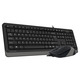 Комплект (клавиатура, мышь) A4Tech F1010 Black/Grey