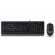 Комплект (клавиатура, мышь) A4Tech F1010 Black/Grey