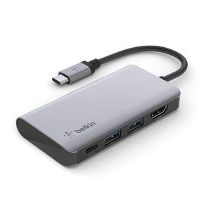 Док-станция USB-C Belkin 4in1 Multiport Dock Gray (AVC006BTSGY)