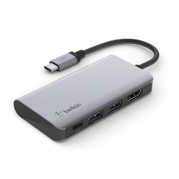 Док-станция USB-C Belkin 4in1 Multiport Dock Gray (AVC006BTSGY)