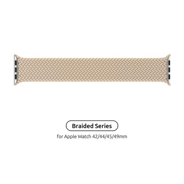 Ремінець Armorstandart Braided Solo Loop для Apple Watch 42mm/44mm/45mm/49mm Beige Size 8 (160 mm) (ARM64905)
