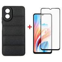 Чeхол-накладка Dengos для Oppo A18/A38 Black (DG-KM-70) + защитное стекло