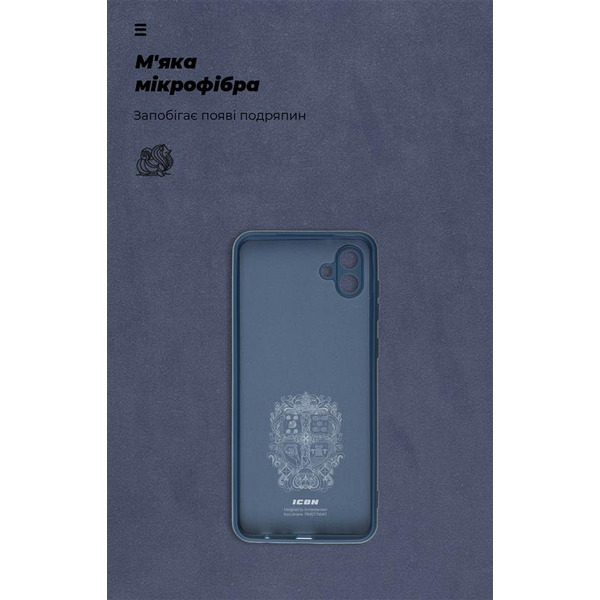 Чохол-накладка Armorstandart Icon для Samsung Galaxy A04 SM-A045 Camera cover Dark Blue (ARM66077)
