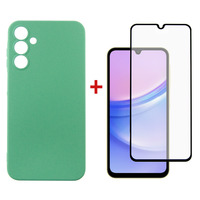 Чeхол-накладка Dengos для Samsung Galaxy A15 SM-A155 Mint (DG-KM-59) + защитное стекло