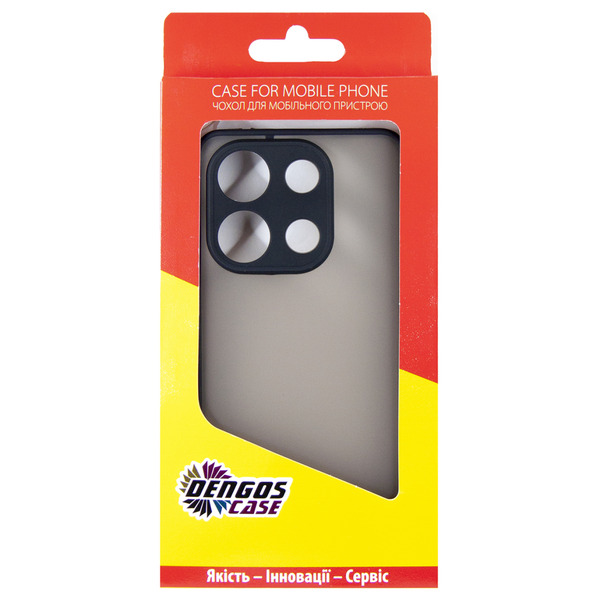 Чeхол-накладка Dengos для Xiaomi Redmi Note 13 4G Black (DG-KM-66) + защитное стекло