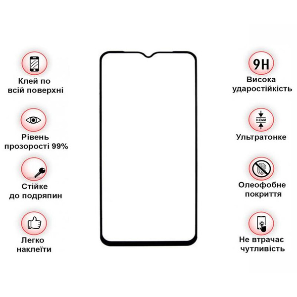 Защитное стекло BeCover для Blackview A95 Black (708158)