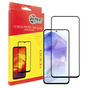 Захисне скло Dengos для Samsung Galaxy A55 5G SM-A556 Black Full Glue (TGFG-345)