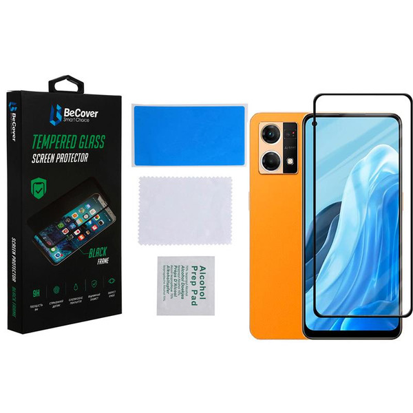 Защитное стекло BeCover для Oppo Reno7 Black (707605)