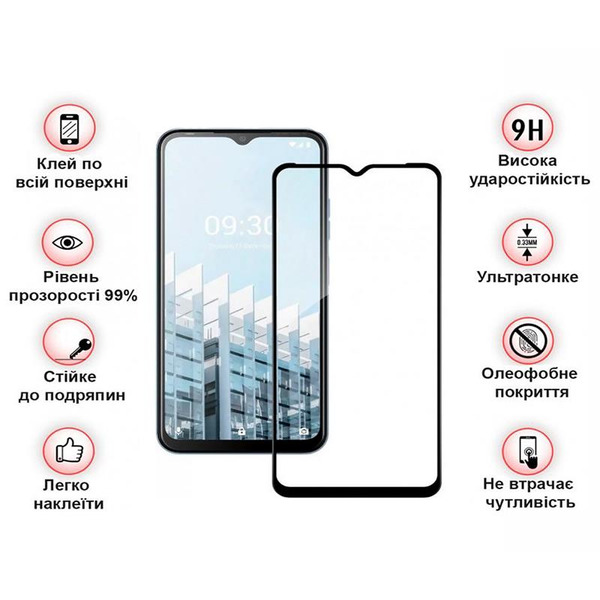 Защитное стекло BeCover для Tecno Pop 6 Pro (BE8) Black (708556)