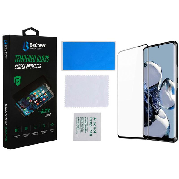 Защитное стекло BeCover для Xiaomi 12T/12T Pro Black (708558)