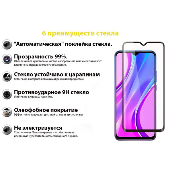 Защитное стекло BeCover для Motorola Moto E20 Black (706900)