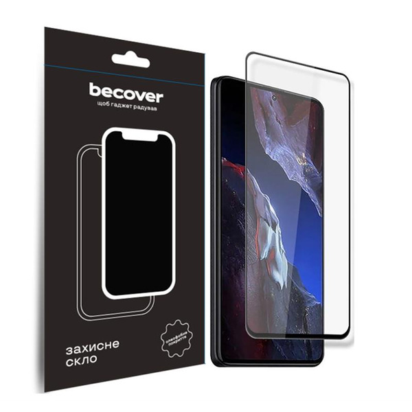 Защитное стекло BeCover для Xiaomi Poco F5 Pro Black (709744)