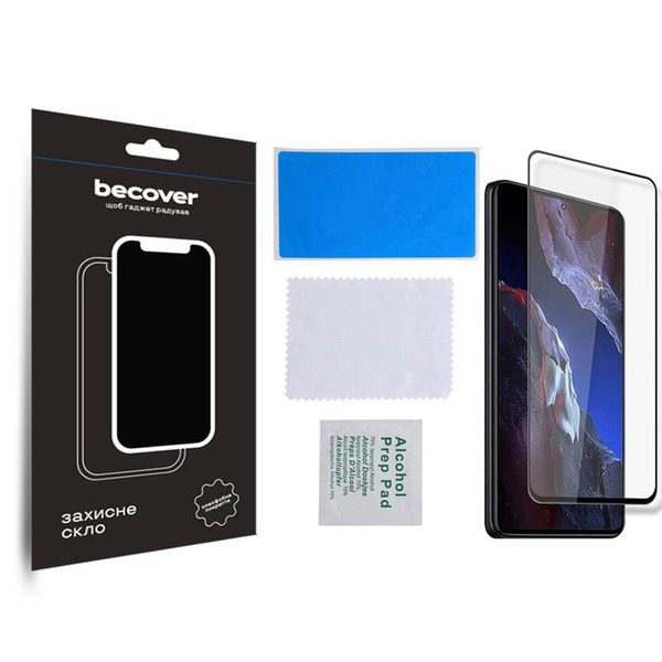 Защитное стекло BeCover для Xiaomi Poco F5 Pro Black (709744)