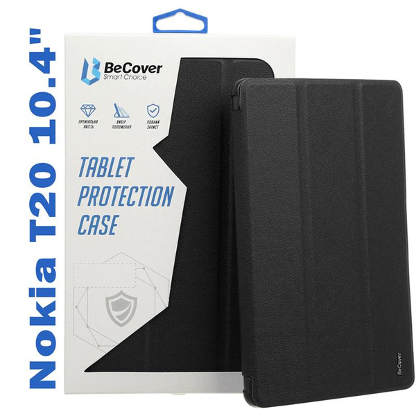 Чехол-книжка BeCover Smart для Nokia T20 10.4" Black (708041)