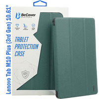 Чехол-книжка BeCover Soft Edge для Lenovo Tab M10 Plus TB-125F (3rd Gen)/K10 Pro TB-226 10.61" Dark Green (708368)