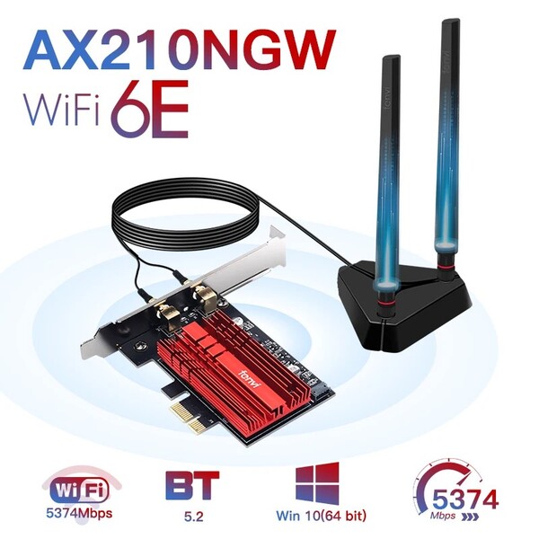 Бездротовий адаптер Fenvi FV-AXE3000PRO (Intel AX210)