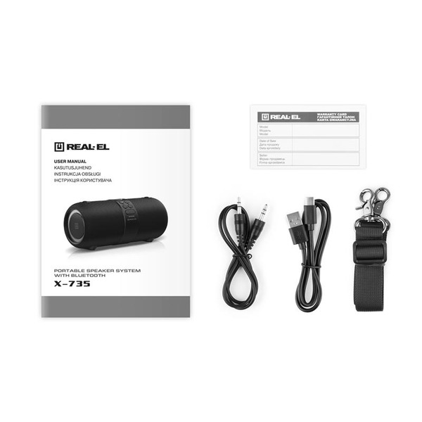 Акустична система REAL-EL X-735 Black