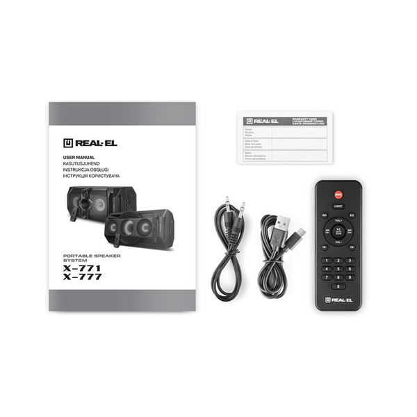Портативна колонка REAL-EL X-777 Black (EL121600019)