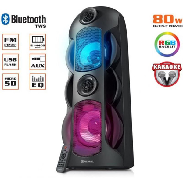 Портативна колонка REAL-EL X-787 Black