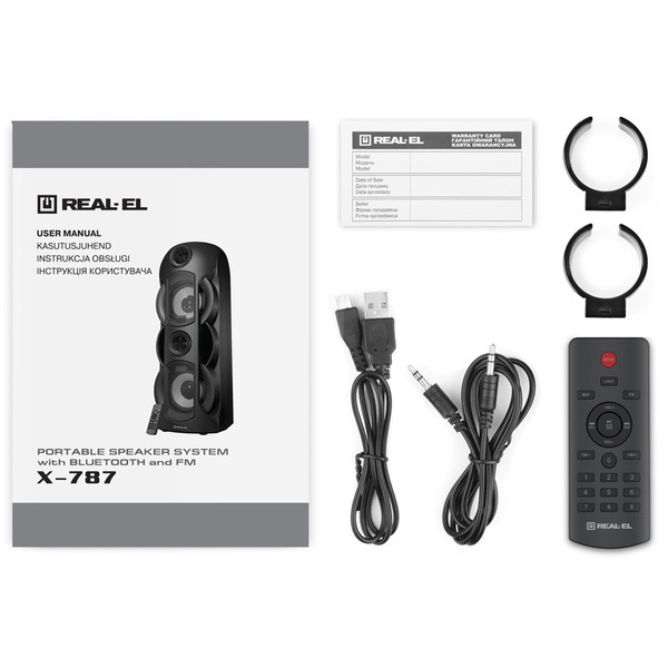 Портативна колонка REAL-EL X-787 Black
