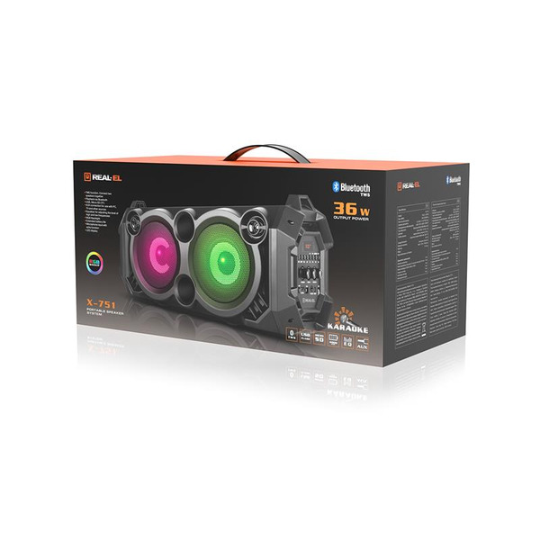 Портативная колонка REAL-EL X-751 Black