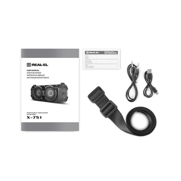 Портативная колонка REAL-EL X-751 Black